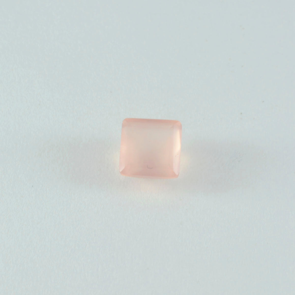 riyogems 1pc ピンク ローズクォーツ ファセット 12x12 mm 正方形の形状の甘い品質のルースストーン