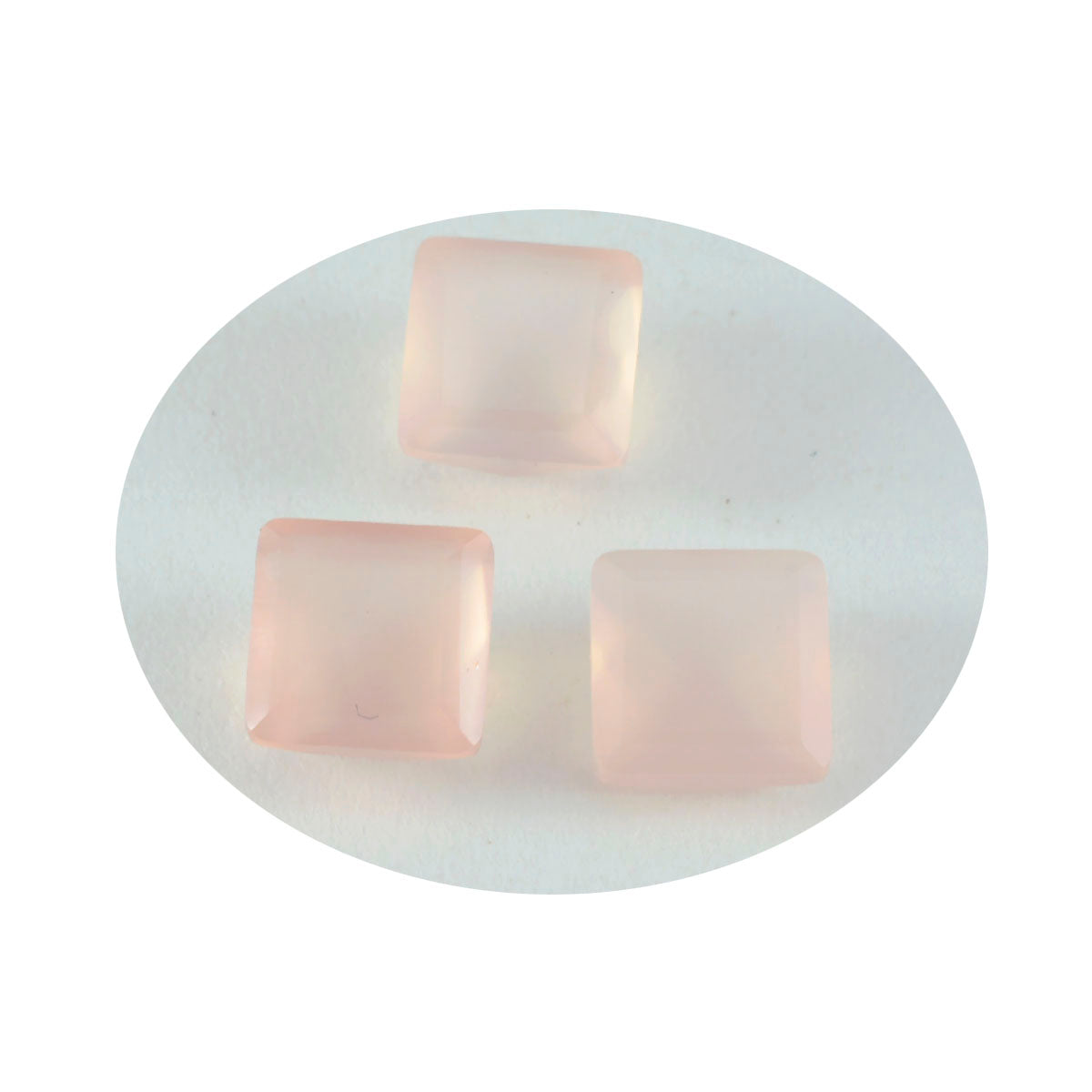 Riyogems 1PC Pink Rose Quartz Faceted 14x14 mm Square Shape awesome Quality Gem