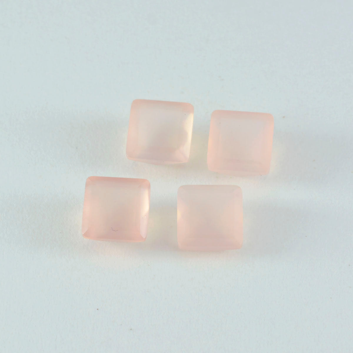 Riyogems, 1 pieza, cuarzo rosa facetado, 15x15mm, forma cuadrada, gemas de calidad y belleza