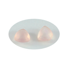 Riyogems, 1 pieza, cuarzo rosa facetado, 12x12mm, forma de billón, piedra de buena calidad