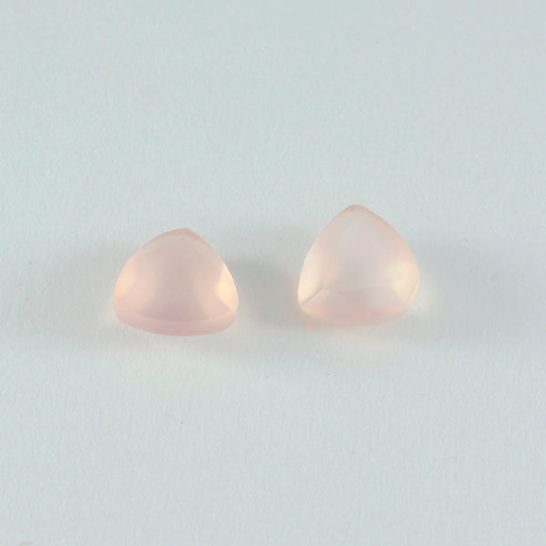 Riyogems 1PC roze rozenkwarts gefacetteerd 12x12 mm biljoen vorm steen van goede kwaliteit