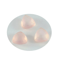Riyogems 1PC Pink Rose Quartz Faceted 13x13 mm Trillion Shape Nice Quality Gemstone