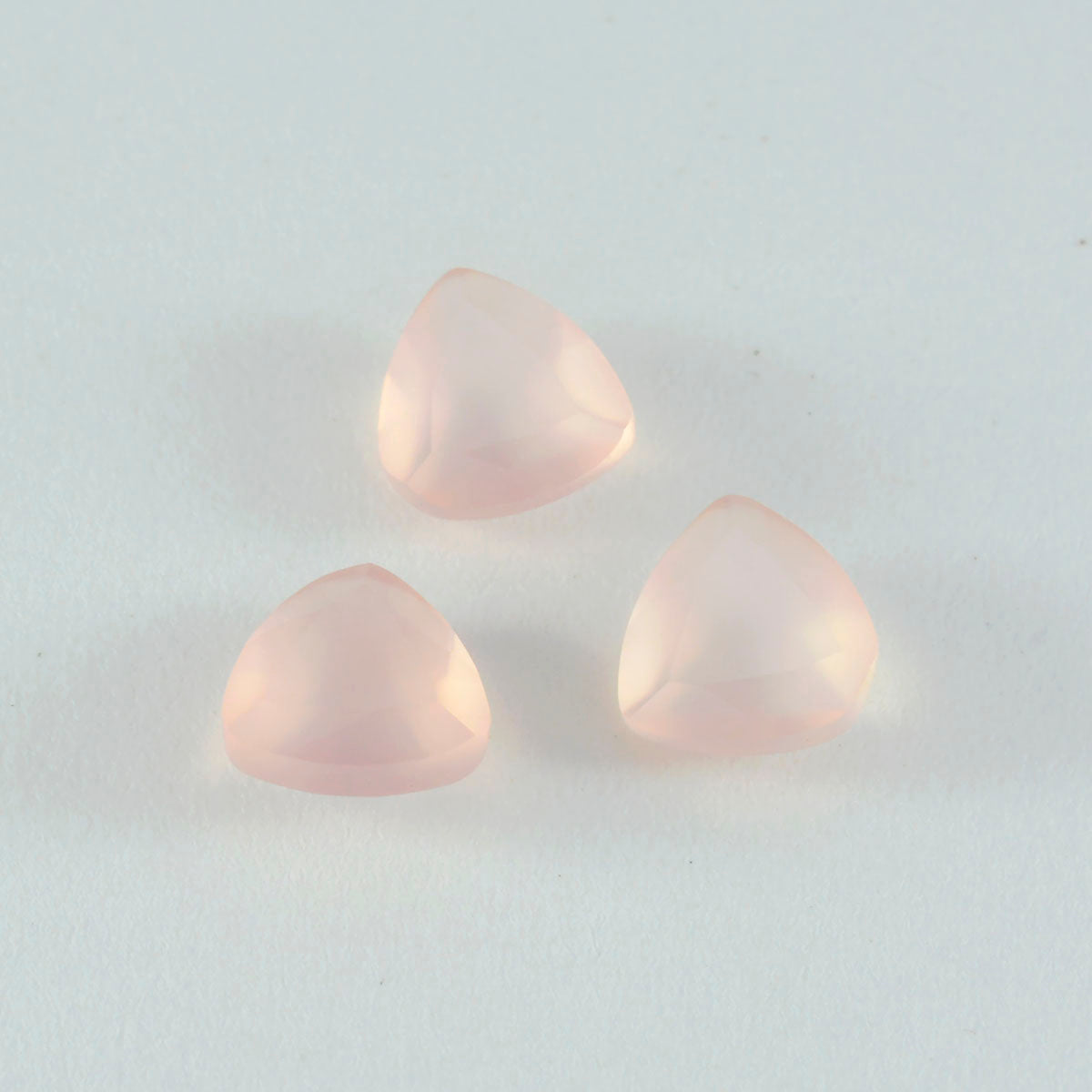 riyogems 1 шт. розовый кварц ограненный 13x13 мм форма триллиона хорошее качество драгоценный камень