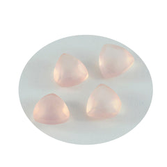 riyogems 1 pezzo di quarzo rosa sfaccettato 14x14 mm a forma di trilione, gemma sciolta di bellissima qualità