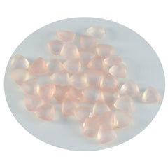 riyogems 1 pieza de cuarzo rosa facetado de 6x6 mm con forma de billón, gema suelta de calidad