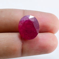 riyogems 1pc genuine red ruby faceted 13x15 mm oval shape awesome quality loose gems