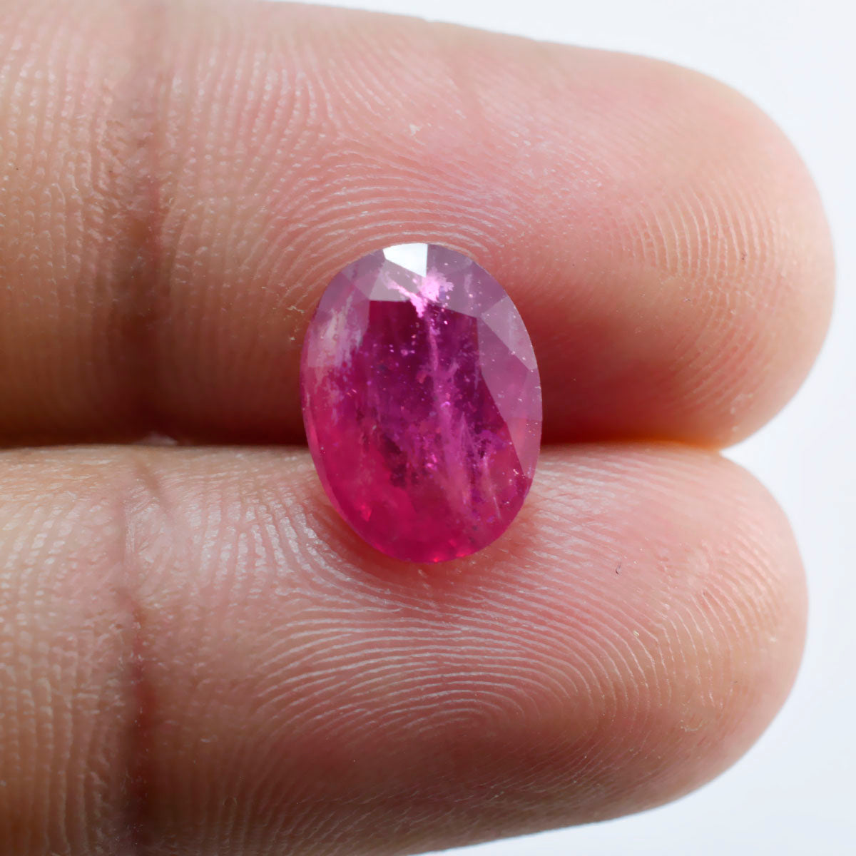 Riyogems 1PC Real Red Ruby Faceted 8x10 mm Oval Shape amazing Quality Loose Gemstone