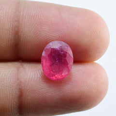 riyogems 1pc real red ruby faceted 8x10 mm oval shape aa quality stone