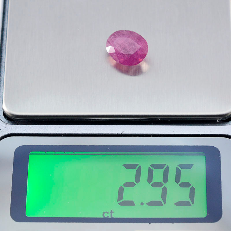 riyogems 1pc ナチュラル レッド ルビー ファセット 8x10 mm 楕円形の良質のルース宝石