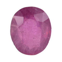 Riyogems, 1 pieza, rubí rojo natural facetado, 8x10mm, forma ovalada, piedra preciosa suelta de buena calidad