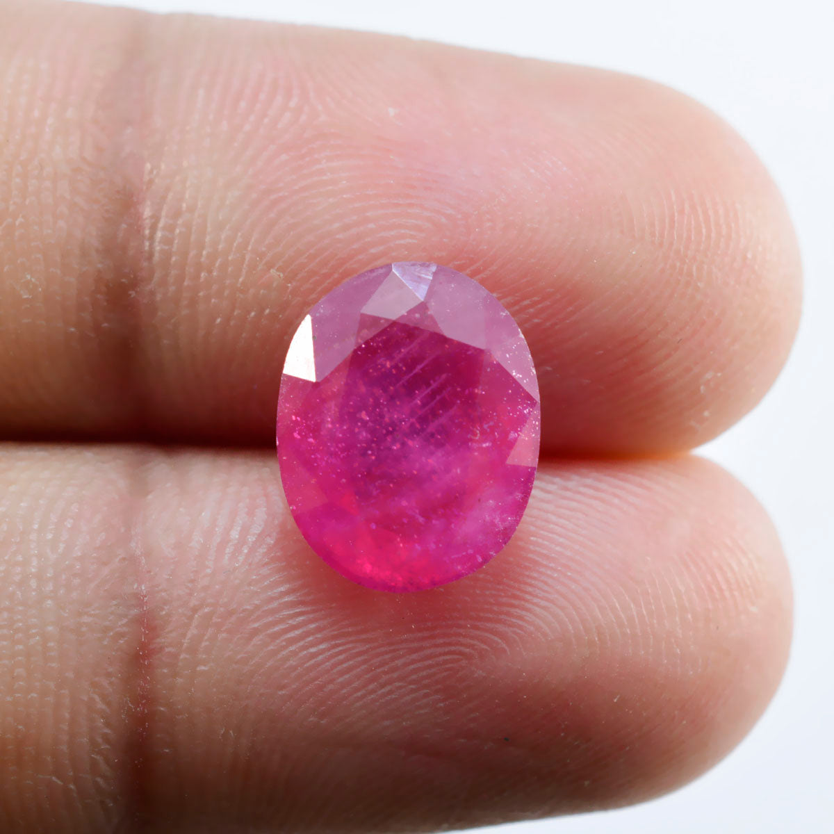 riyogems 1pc natural red ruby faceted 9x11 mm oval shape attractive quality stone