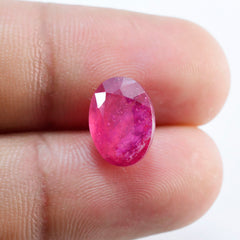 riyogems 1 pieza de rubí rojo genuino facetado 8x11 mm forma ovalada piedra preciosa suelta de excelente calidad