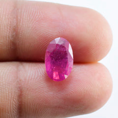 riyogems 1pc real red ruby faceted 7x10 mm oval shape astonishing quality gems