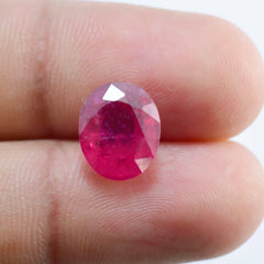 riyogems 1pc genuine red ruby faceted 9x11 mm oval shape lovely quality stone