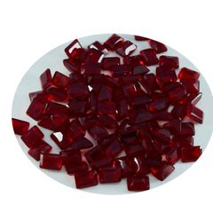 Riyogems 1PC Red Ruby CZ gefacetteerde 4x6 mm achthoekige vorm knappe kwaliteit losse edelsteen