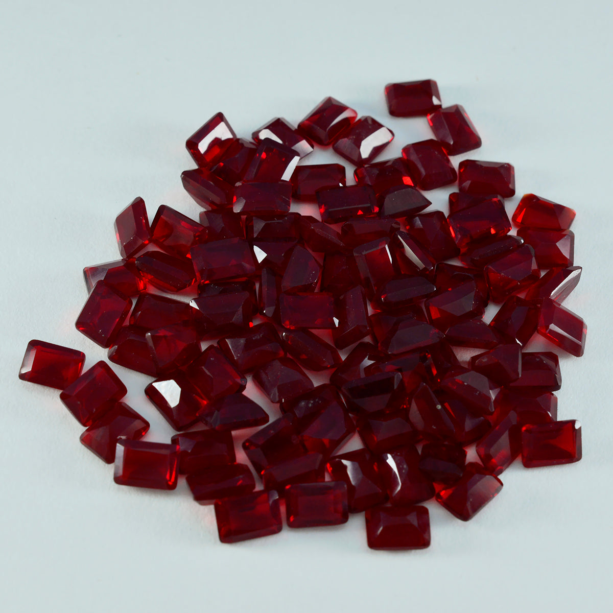 Riyogems 1PC Red Ruby CZ Faceted 4x6 mm Octagon Shape handsome Quality Loose Gemstone