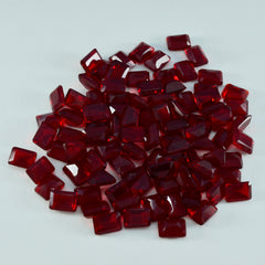 Riyogems 1pc rubis rouge cz facettes 4x6mm forme octogonale belle qualité pierre précieuse en vrac