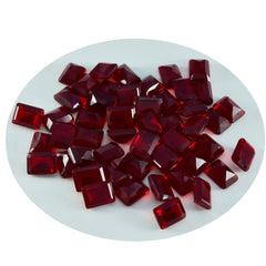 Riyogems 1PC Red Ruby CZ gefacetteerd 5x7 mm achthoekige vorm, mooie kwaliteitsedelsteen