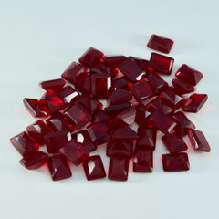 Riyogems 1PC Red Ruby CZ gefacetteerd 6x8 mm achthoekige vorm mooie kwaliteitsedelstenen