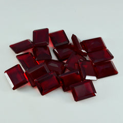 Riyogems 1 Stück roter Rubin mit CZ, facettiert, 8 x 10 mm, Achteckform, hübscher Qualitäts-Edelstein