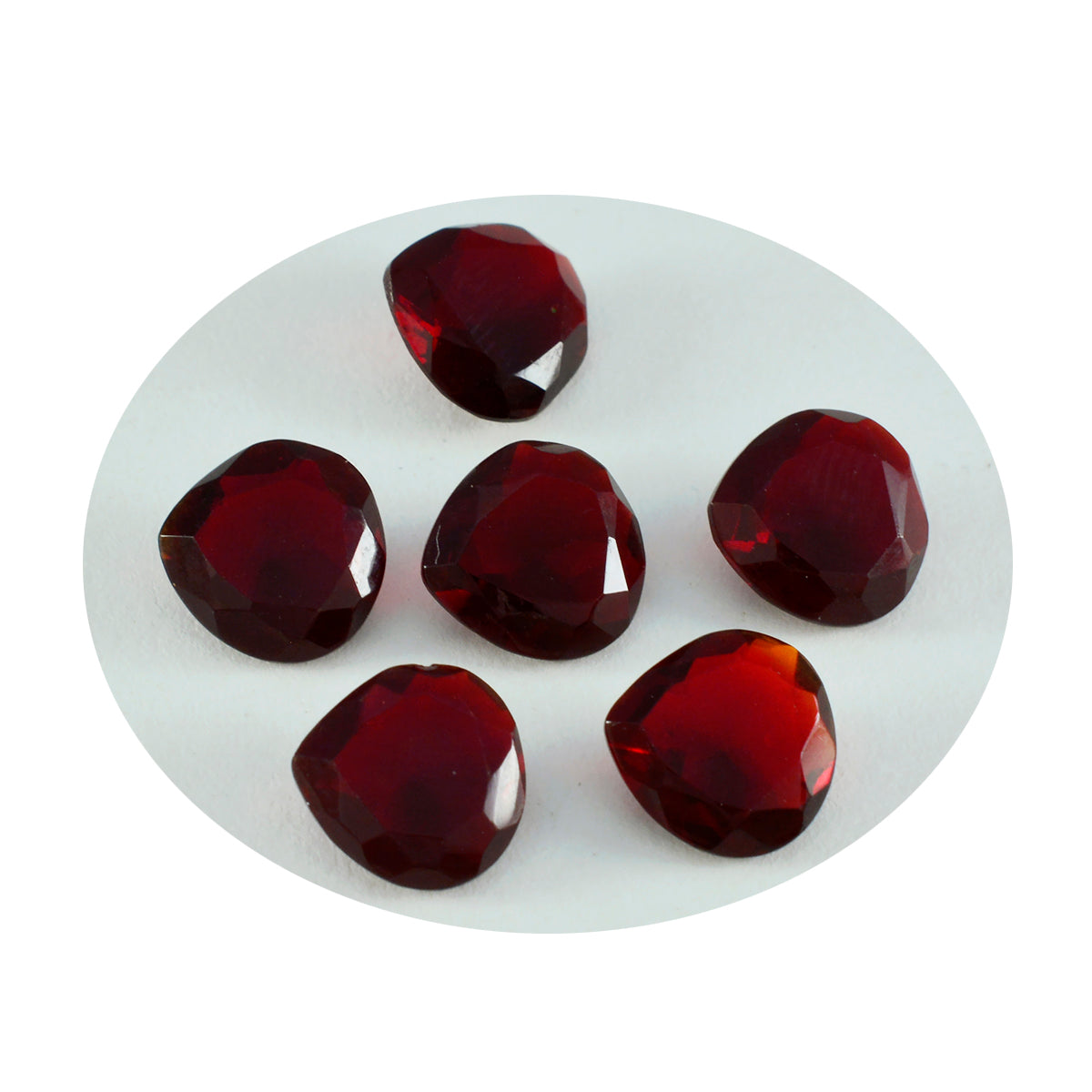 riyogems 1st röd rubin cz fasetterad 10x10 mm hjärtform skönhetskvalitet lös sten
