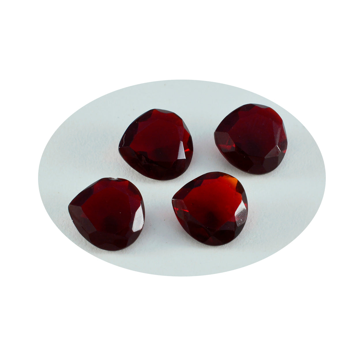 riyogems 1pc rubis rouge cz facettes 11x11 mm forme de coeur qualité incroyable pierre précieuse en vrac