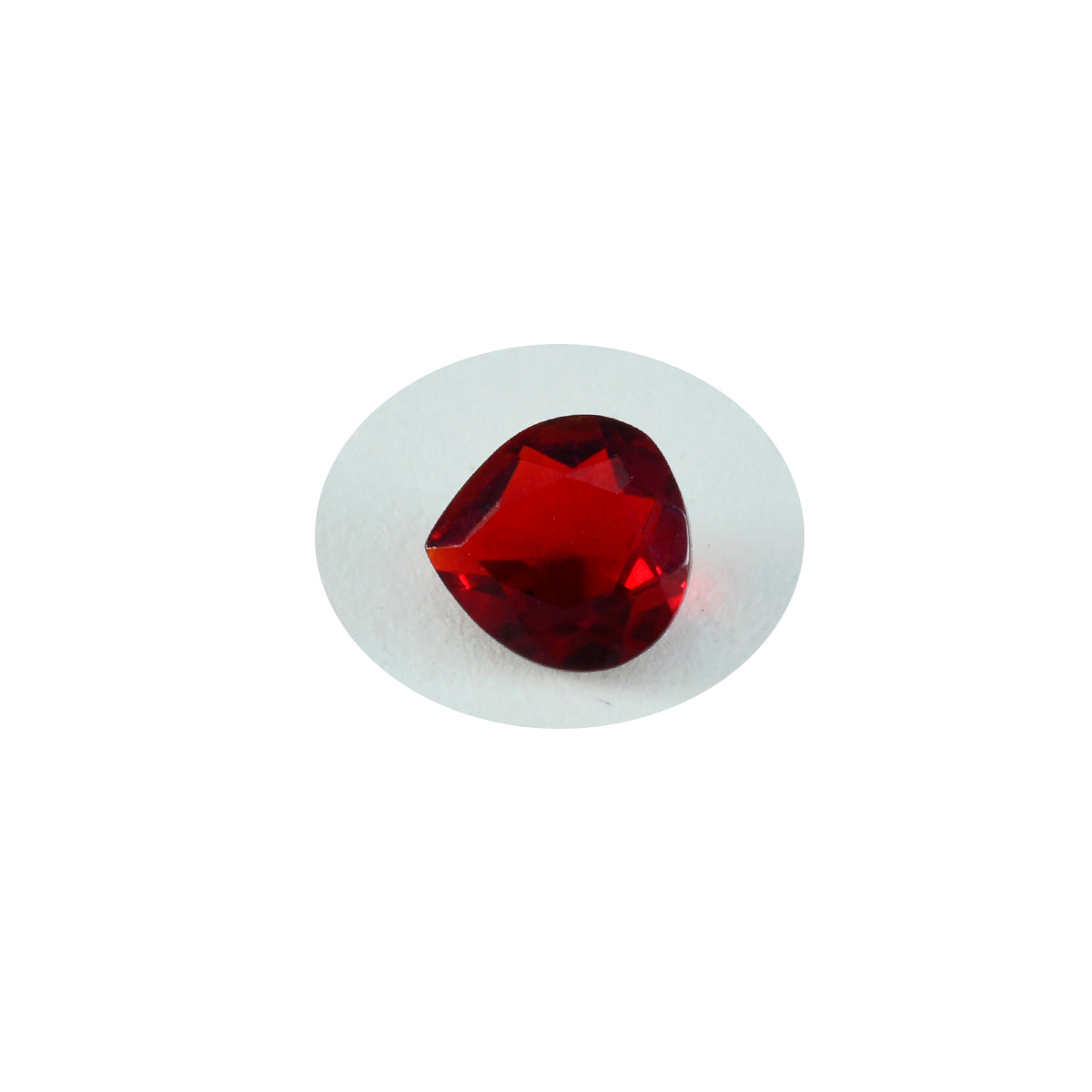 Riyogems, 1 pieza, rubí rojo cz facetado, 8x8mm, forma de corazón, gema suelta de excelente calidad