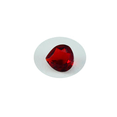Riyogems 1PC Red Ruby CZ Faceted 8x8 mm Heart Shape superb Quality Loose Gem