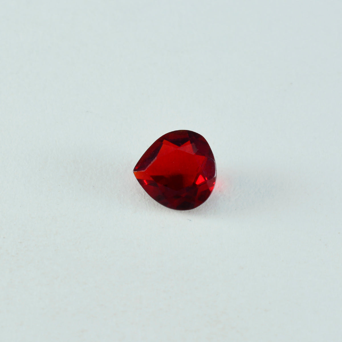 Riyogems, 1 pieza, rubí rojo cz facetado, 8x8mm, forma de corazón, gema suelta de excelente calidad