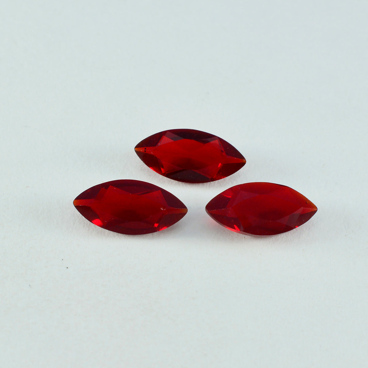Riyogems 1PC Red Ruby CZ Faceted 10x20 mm Marquise Shape good-looking Quality Loose Gems