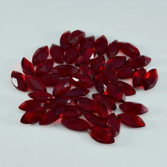 Riyogems 1 pièce rubis rouge cz à facettes 2.5x5mm forme marquise a + qualité gemme en vrac