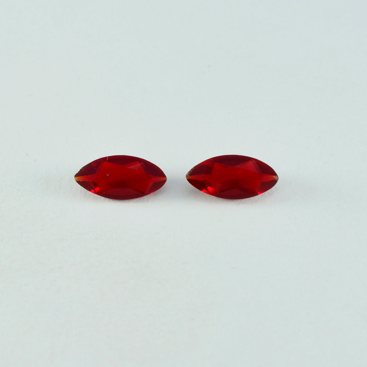 Riyogems 1PC Red Ruby CZ Faceted 3x6 mm Marquise Shape A1 Quality Loose Stone