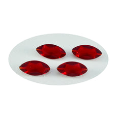 riyogems 1pz rubino rosso cz sfaccettato 4x8 mm forma marquise pietra preziosa sciolta di buona qualità