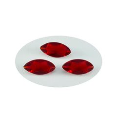Riyogems 1PC Red Ruby CZ Faceted 5x10 mm Marquise Shape Nice Quality Gem