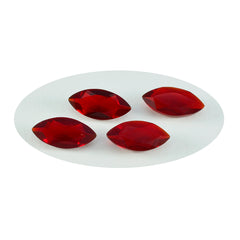 riyogems 1st röd rubin cz facetterad 8x16 mm markisform ädelsten av vacker kvalitet