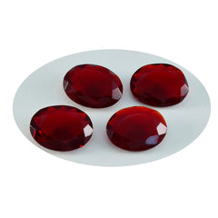 riyogems 1pc rubis rouge cz facettes 12x16 mm forme ovale merveilleuse qualité pierre précieuse en vrac