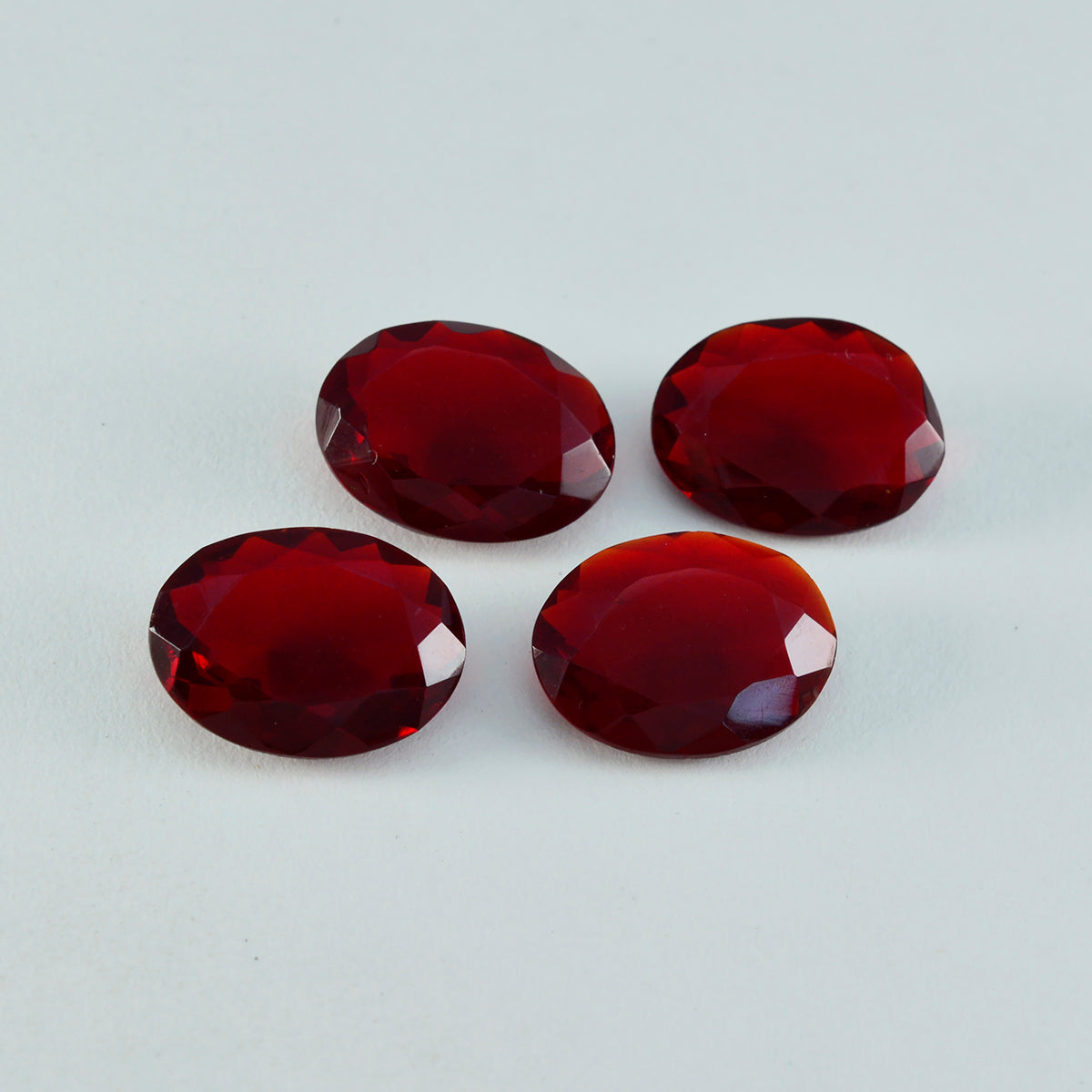 Riyogems 1PC Red Ruby CZ Faceted 12x16 mm Oval Shape wonderful Quality Loose Gemstone