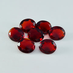 riyogems 1pc rubis rouge cz facettes 8x10 mm forme ovale belle pierre précieuse de qualité