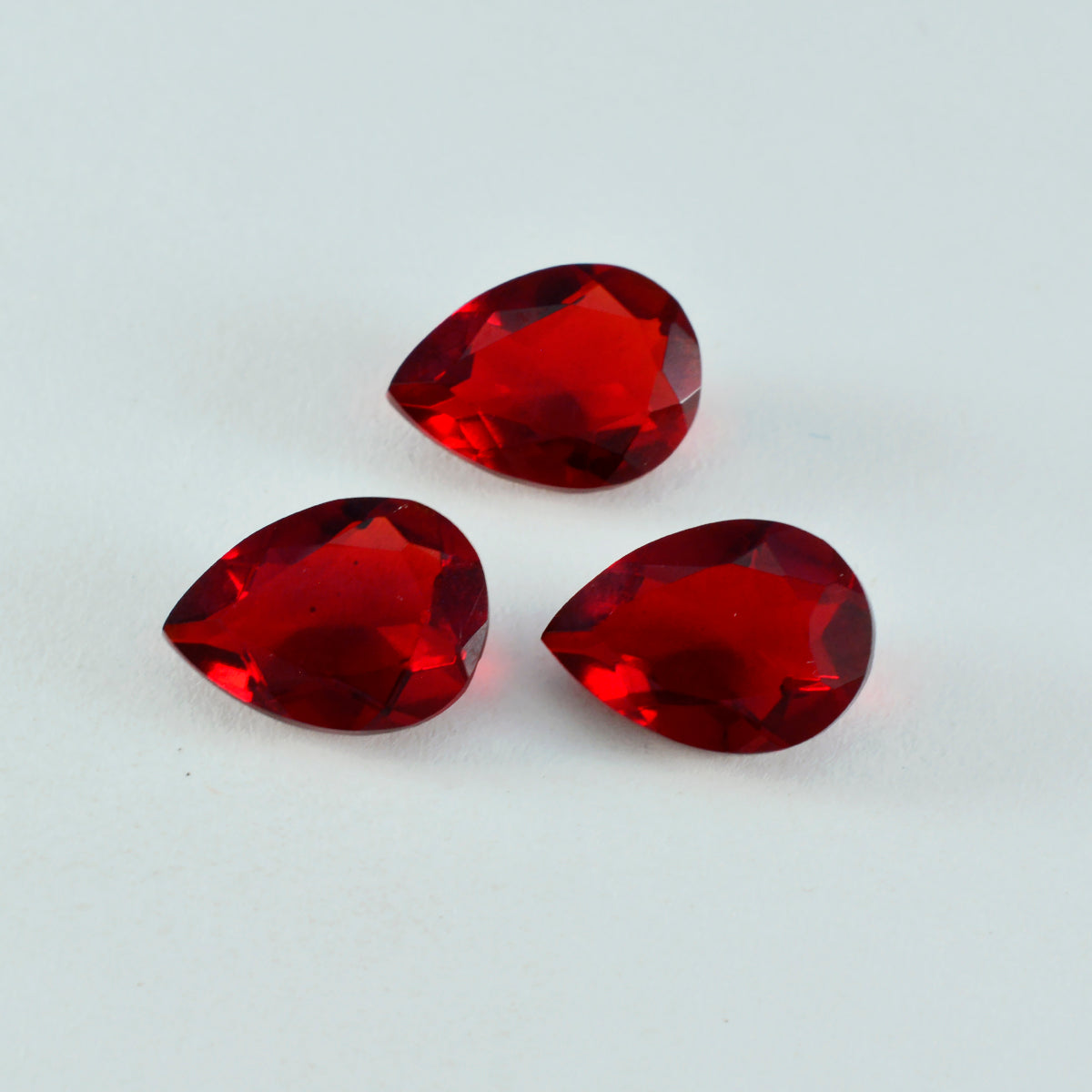 riyogems 1pc rubis rouge cz facettes 12x16 mm forme de poire aa qualité pierre précieuse en vrac