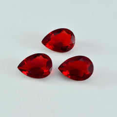 riyogems 1 pieza de rubí rojo cz facetado 12x16 mm forma de pera piedra preciosa suelta de calidad aa