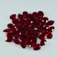 Riyogems 1PC Red Ruby CZ Faceted 4x6 mm Pear Shape superb Quality Gems