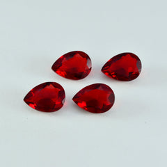 Riyogems, 1 pieza, rubí rojo cz facetado, 8x12mm, forma de pera, gemas sueltas de buena calidad