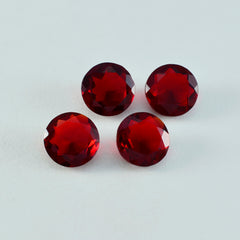 riyogems 1pz rubino rosso cz sfaccettato 11x11 mm gemme di bella qualità di forma rotonda
