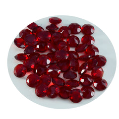 Riyogems 1PC Red Ruby CZ Faceted 4x4 mm Round Shape A+1 Quality Stone