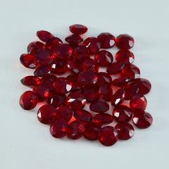 riyogems 1 pieza rubí rojo cz facetado 4x4 mm forma redonda a+1 piedra de calidad