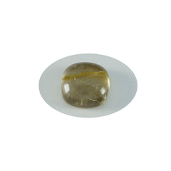 Riyogems, 1 pieza, cabujón de cuarzo multirutilo, 15x15mm, forma de cojín, gema suelta de calidad encantadora