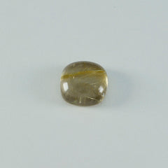 Riyogems – cabochon de quartz multi-rutile, 15x15mm, en forme de coussin, belle qualité, gemme en vrac, 1 pièce