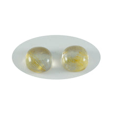 Riyogems – cabochon de quartz multi-rutile, 4x4mm, en forme de coussin, pierres précieuses de bonne qualité, 1 pièce