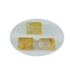 riyogems 1pc マルチルチルクォーツ カボション 9x11 mm 八角形の甘い品質の石