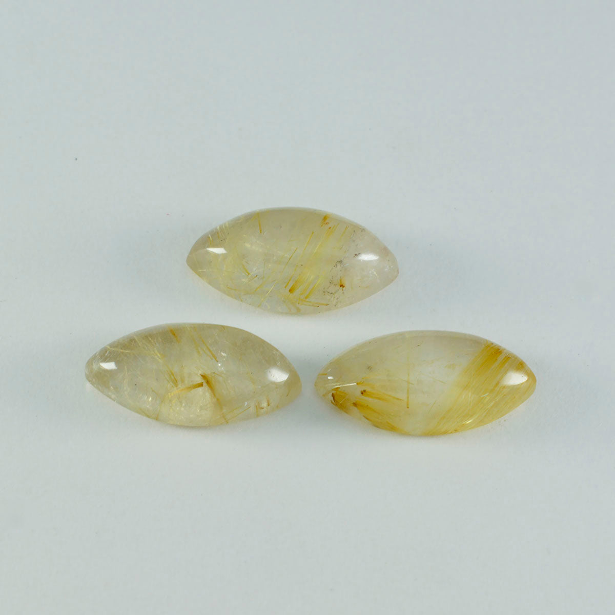 Riyogems – cabochon de quartz multi-rutile, 11x22mm, forme marquise, belle qualité, gemme en vrac, 1 pièce